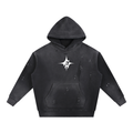 Unisex "FH" Vintage Washed Frayed Hoodie