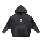 Unisex "FH" Vintage Washed Frayed Hoodie