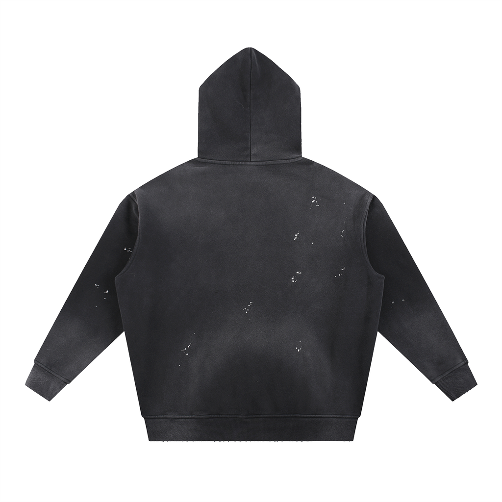 Unisex "FH" Vintage Washed Frayed Hoodie