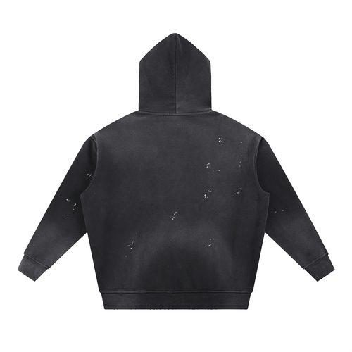 Unisex "FH" Vintage Washed Frayed Hoodie