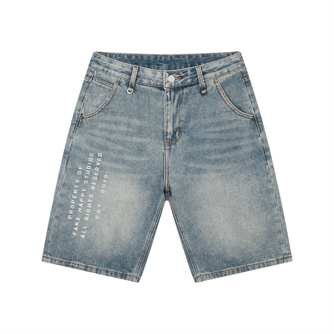 "Property" Men's Vintage Wash Denim Shorts